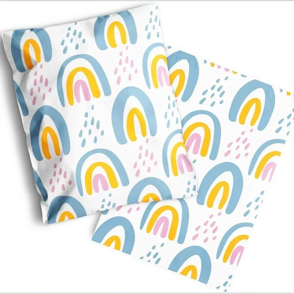 20 (10” x 13”) Colorful Boho Rainbow Poly Mailers Poly Bags